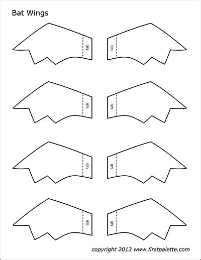 bat wings  printable templates coloring pages firstpalettecom