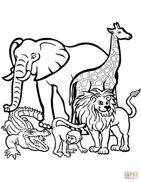 zoo animal coloring pages  toddlers  getdrawings