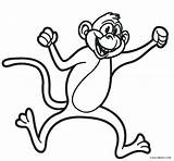 Monkey Coloring Spider Printable Getcolorings Pages sketch template
