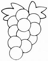 Grapes Coloring Drawing Grape Pages Kids Clipart Bunch Fruit Printable Yummy Draw Sheets Line Clip Color Easy Craft Preschool Getdrawings sketch template