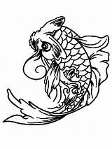 Coloring Fish Pages Koi Adult Printable Adults Recommended sketch template