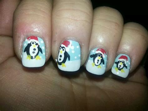 penguins   snow nail spa nail paint nails