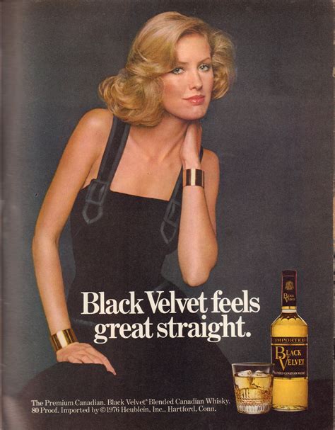 1976 Black Velvet Whisky Advertisement Penthouse Magazine November 1976