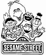 Sesame Street Coloring Pages Print Gang Printable Sheets Birthday Kids Color Characters Getcolorings Getdrawings Party sketch template