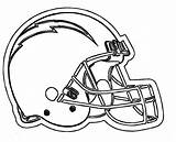 Chargers Coloring Pages Helmet Nfl Football Helmets Kids sketch template