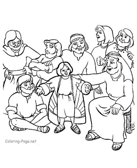 coloring pages  joseph   brothers learn  color