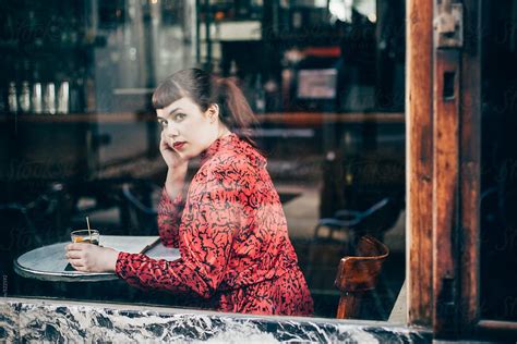 Young Beautiful Woman In A Red Dress By Stocksy Contributor Vera