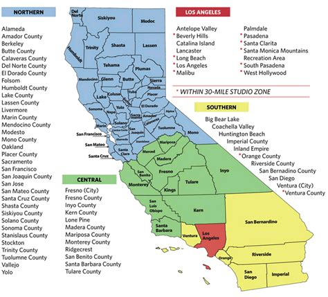 map  south california