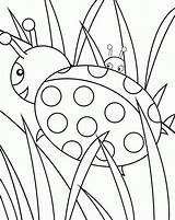 Grouchy Ladybug sketch template