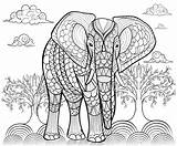 Colorare Animali Disegni Colouring Adulti Elephants Erwachsene Adulte Coloriages Elefanti Elefanten Elefante Pour Animals Printable éléphant Uccelli Justcolor Malbuch Elefantes sketch template