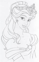 Belle Sketches Princesas Princesses Colorir Ausmalen Princesa Ausmalbilder Tecido Fáceis Lápis Fraldas Prinzessin Bela sketch template