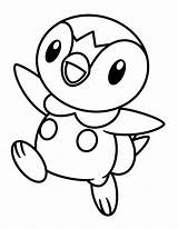 Pokemon Coloring Pages Piplup Pearl Diamond Drawing Printable Tiplouf Coloriage Imprimer Color Sheet Teddiursa Pichu Sheets Print Colour Name Cartoon sketch template