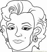 Warhol Andy Coloring Marilyn Pages Coloringpages101 sketch template