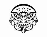 Aztec Mask Drawing Drawings Mayan Coloring Warrior Masks Aztecs Template Pages Kids Colorear Symbol Book Mexica Coloringcrew Tattoos Sheets Templates sketch template