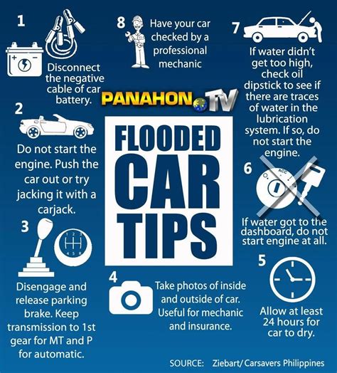 flooded car tips car insurance tips car care tips repair  maintenance
