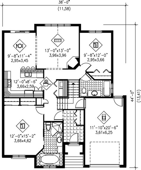 traditional style house plan  beds  baths  sqft plan   houseplanscom