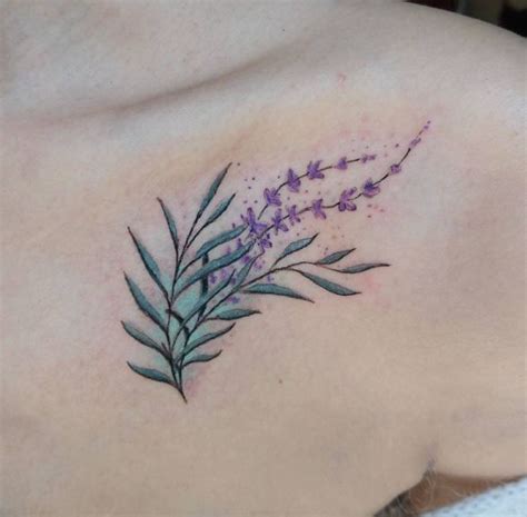 50 Best Lavender Tattoo Designs 2019 Flower Sprig