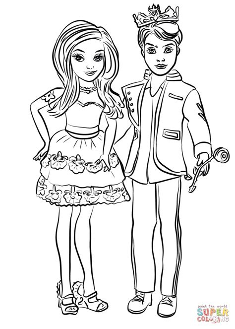 ben  mal descendants wicked world coloring page  printable