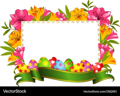 easter border frame royalty  vector image vectorstock