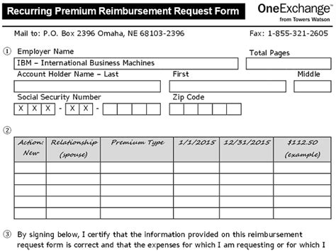 exchange finding  reimbursement form
