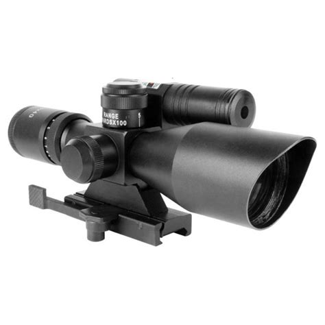 aim sports   dual illuminated scope  green laser  rifle scopes