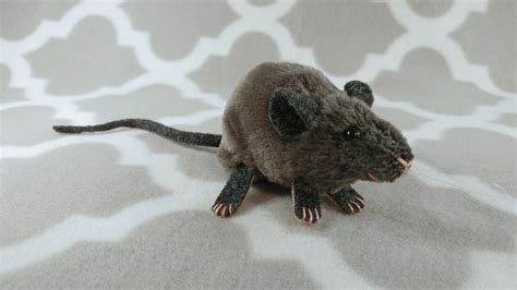 grey mouse plushie citrine mouse