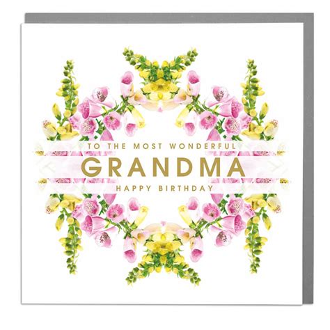 grandma happy birthday card  lola design