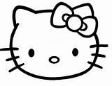 Hello Kitty Face Coloring Printable Print Pages Popular sketch template