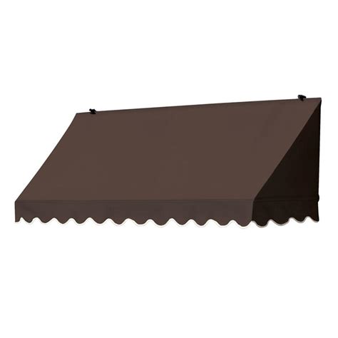 awnings   box  ft traditional manually retractable awning   projection  cocoa