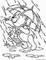 Deszcz Kolorowanki Pooh sketch template