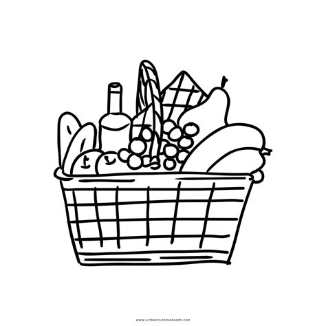 picnic basket coloring page ultra coloring pages