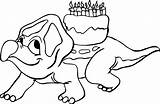 Dinosaur Birthday Coloring Pages Cake Printable Color Getdrawings Getcolorings Print sketch template