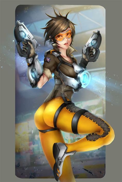 tracer by pockyland on deviantart video game art pinterest overwatch tracer female