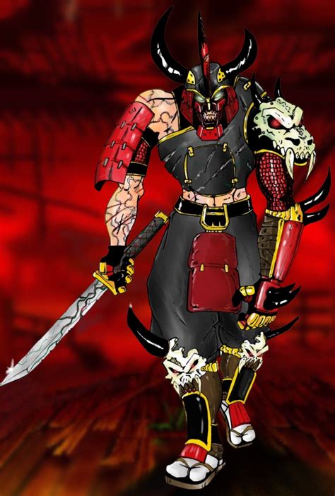 demon samurai colored  mawnbak  deviantart