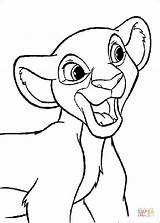 Coloring Pages Simba Smiling Printable sketch template