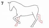 Horse Drawing Draw Step Easy Stick Drawings Kids Howtodrawanimals Paintingvalley sketch template