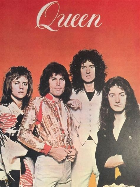 Vintage Queen Poster Pin Up 1970 S London Rock Band Freddie Mercury