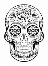 Coloring Pages Skull Dead Choose Board Mexican sketch template