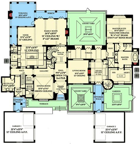 luxury spanish colonial house plan ka architectural designs house plans