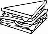 Sandwich Sandwiches W2 Cliparting Cliparts Clipground Webstockreview Seekpng sketch template