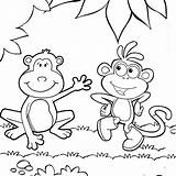 Cartoon Monkeys Mitraland sketch template