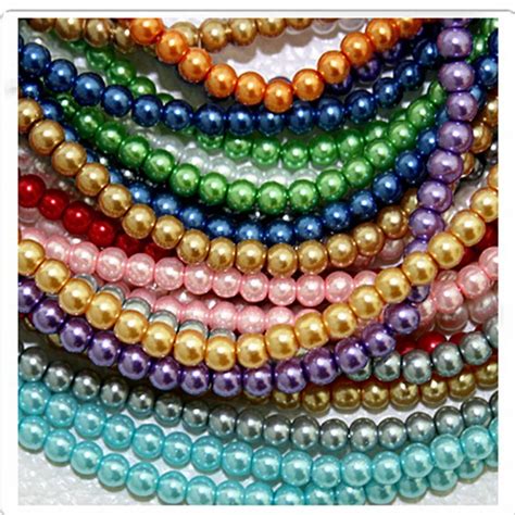 mm pcs  color  glass spacer pearl beads  jewelry making