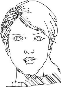 woman face style drawing coloring page wecoloringpagecom