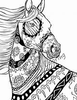 Horse Coloring Pages Horses Adult Adults Color Printable Sheets Animal Zentangle Tribal Book Colouring Print Hard Tree Books Coming Getcolorings sketch template