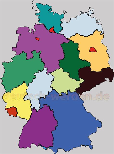 verschiedene deutschland karten bunt leer mitohne bundeslaender