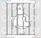 Jail Coloring Prison Prisoner Person Outline Bars Behind Pages Cell Clipart Royalty Clip Angry Illustration Vector Djart Template Clipground sketch template