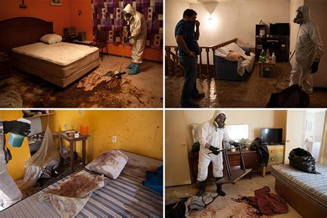 crime scene cleaners share  perils  dealing  blood spattered homes  bodies