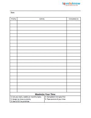 printable daily organizer pages