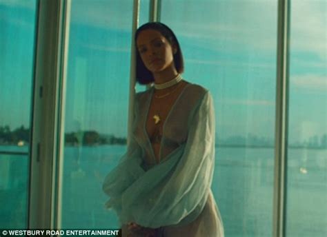 rihanna wears a see through negligee in racy new video needed me