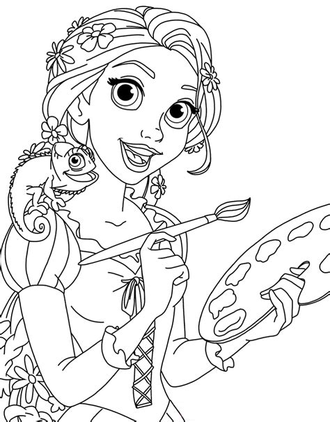 rapunzel color pages kids learning activity tangled coloring pages